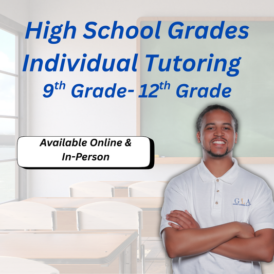 High School Grades Individual Subject Tutoring (In-Person or Online)